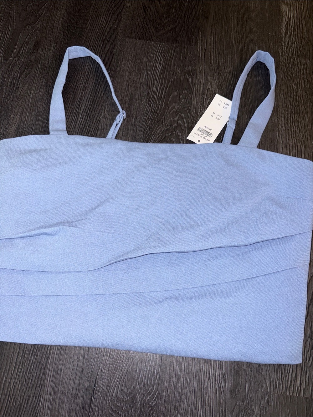 Abercrombie & Fitch Light Blue Cropped Square Neck Tank M NWT